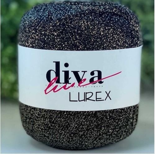 Diva Lurex Simli iplik No 25 Yeşil Siyah