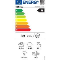 Vestel CMI 97302 G WIFI 9 Kg 1000 Devir Çamaşır Makinesi