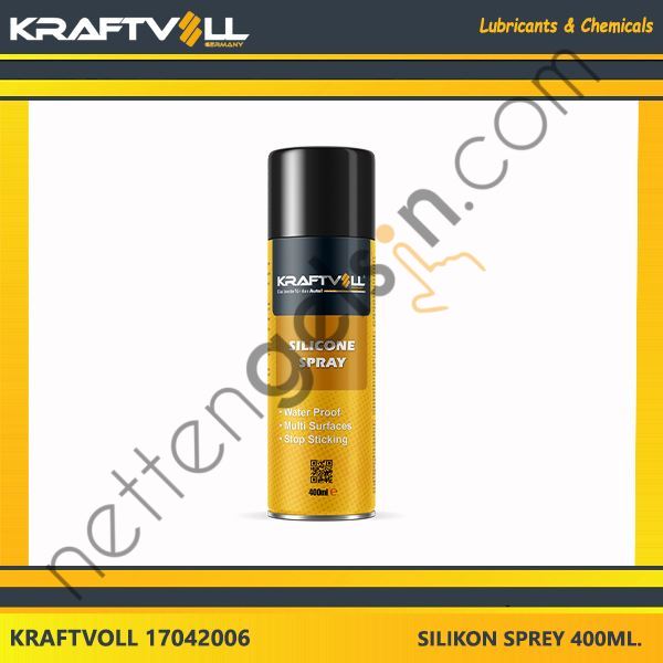 KRAFTVOLL 17042006 SILIKON YAGLAYICI SPREY 400ML.(ARAÇLARIN İÇ VE DIŞ MEKANLARINDA YER ALAN METAL, LASTİK, PLASTİK, KAUÇUK AKSAMLARIN BAKIMI VE KORUMASINI SAĞLAR)  YAĞ & ANTİFİRİZ BİNEK ! GRES YAGI