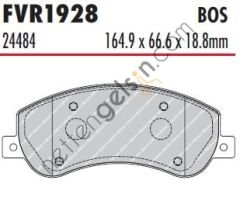 FERODO FVR1928 ON FREN BALATASI AMAROK-TRANSIT V347 06--> ( ARKA CEKER ) FISLI  FORD BİNEK FREN BALATASI