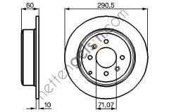 BOSCH 0986478877 ARKA FREN DISK AYNASI P406 1.6 1.8 16V 1.9 1.9TD 2.0 16V 2.0T 2.1TD 95> COUPE 2.0 COUPE 3.0 V6 97> OLCU: (CAP:280 KALINLIK:10X4DL)  PEUGEOT-CITROEN BİNEK FREN DİSKİ