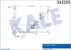 KALE 342255 MOTOR RADYATORU DAEWOO NUBIRA 1,6 2,0 96>00 OTOMATIK  DAEWOO BİNEK MOTOR SU RADYATORU