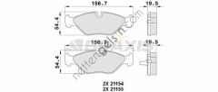 BRAXIS AA0375 ON FREN BALATA SAAB 900 2.016V 2.0T (86 94) 9000 2.0 2.3 3.0 (88 98)  SAAB BİNEK FREN BALATASI