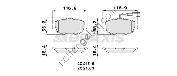 BRAXIS AB0078 ON FREN BALATASI LANCIA YPSILON  LANCIA BİNEK FREN BALATASI