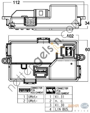 BEHR ABR68000P KLİMA ŞALTERİ F-01/02/07/10 03/2011--(ABR68000P) 64119226780 BMW