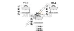 BRAXIS AB0265 ON FREN BALATASI ROVER 200 214GSI 218TD (90 95) 214I 95 00 400 414GSI 418TD 90 95 CABRIOLET 214 1.4  ROVER BİNEK FREN BALATASI