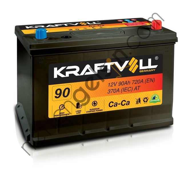 KRAFTVOLL 18010015 AKU 12V 90 AH N70 (306×173×225) TAM KAPALI   AKÜ BİNEK AKÜ