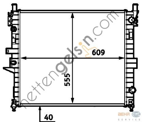 BEHR CR554000S RADYATÖR 163 (ML) 270 CDI(CR554000S) A1635000103 MERCEDES