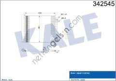 KALE 342545 KLIMA RADYATORU SMART FORTWO Cabrio (451) 07> FORTWO Coupe (451) 07>  SMART BİNEK KLİMA RADYATÖRÜ