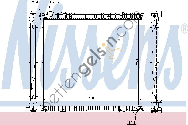 NISSENS 64067A RADYATÖR SCANIA P.G.R.T SERİ > 1527653 SCANIA