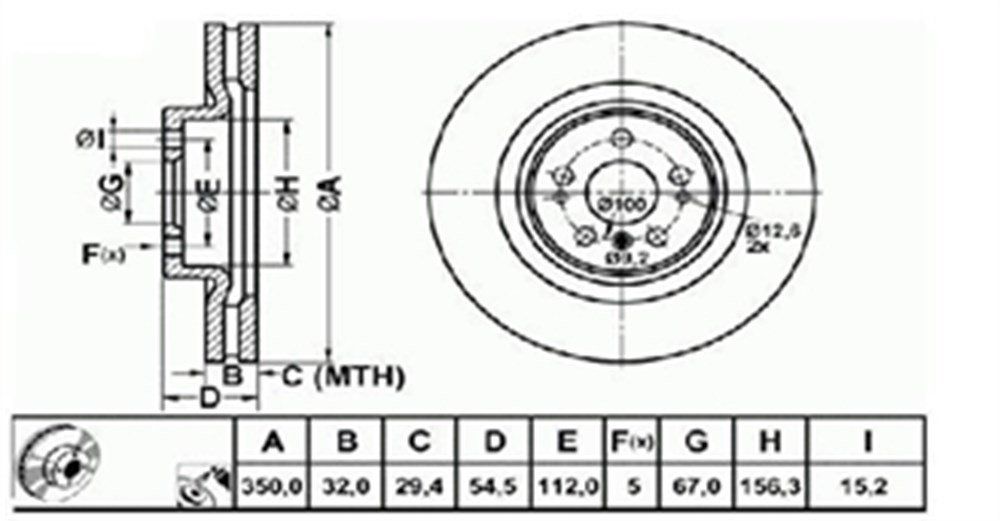 Mercedes ML Serisi W164 ML - X164 GL - W251 Ön Fren Diski Takım