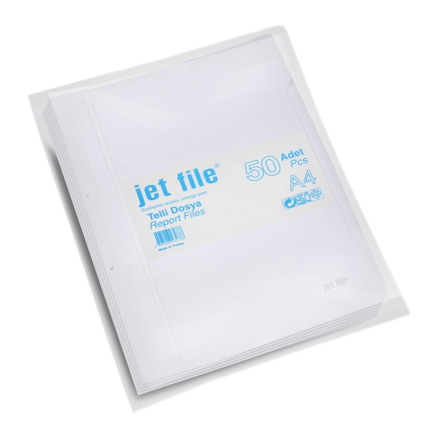 Jetfile Plastik Telli Dosya 50 Li Beyaz