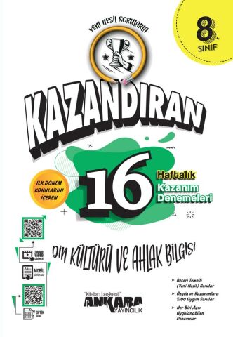 Ankara Yayınları 8.Sınıf LGS Kazandıran 16 Haftalık Din Kültürü Kazanım Denemeleri