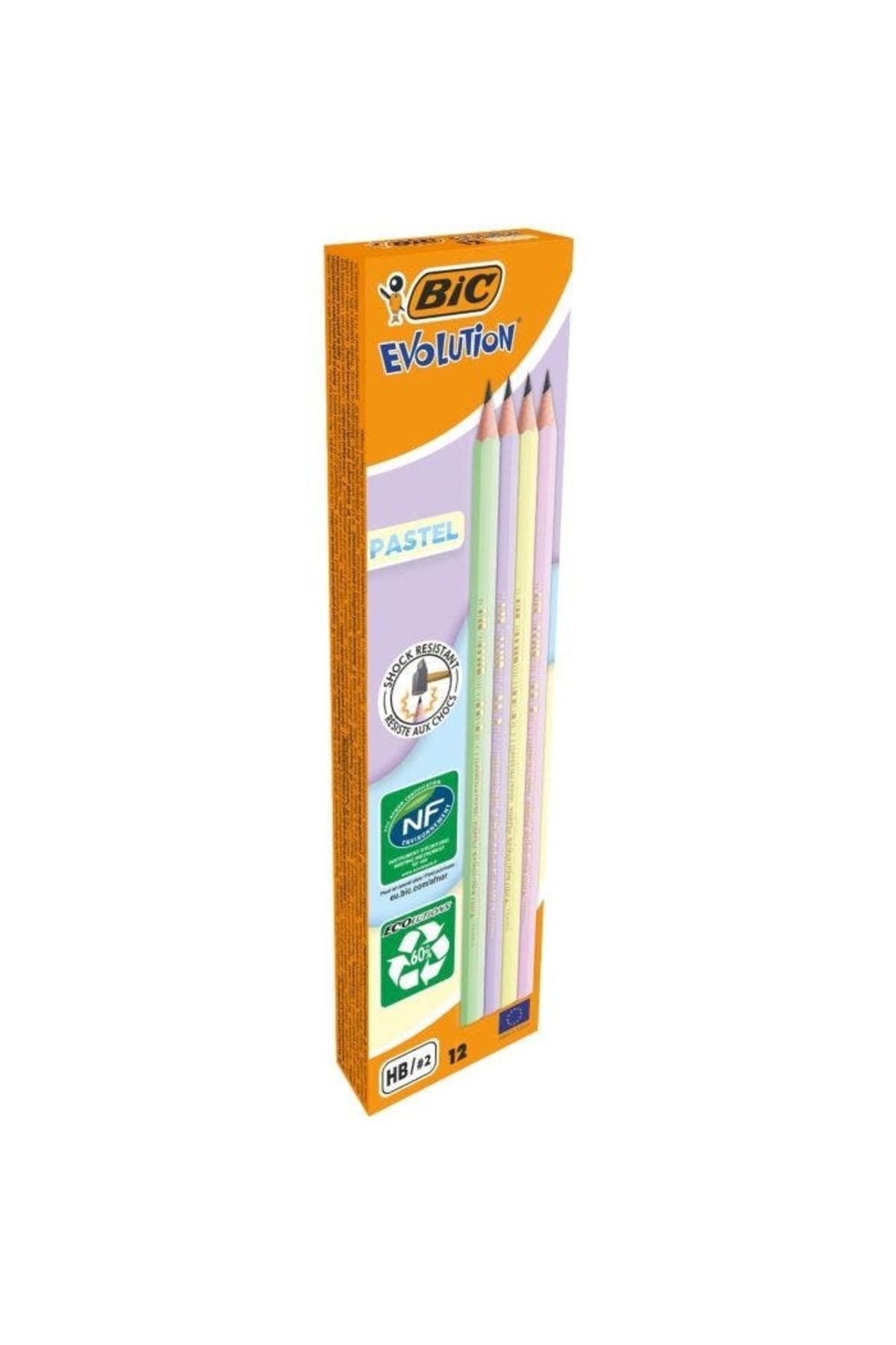 Bic Evolution Kurşun Kalem Pastel Renkler – (72 Li Paket)