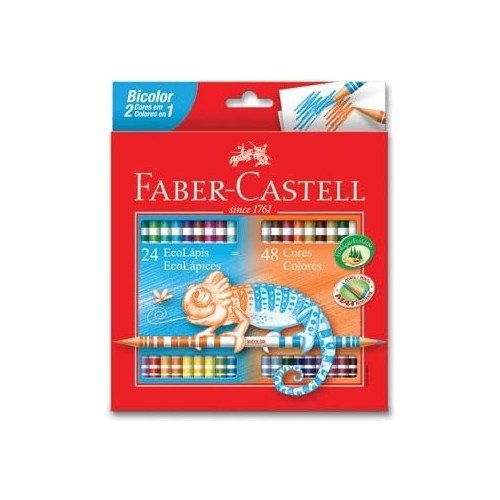 Faber-Castell Kuru Boya Bicolor 24 Kalem 48 Renk