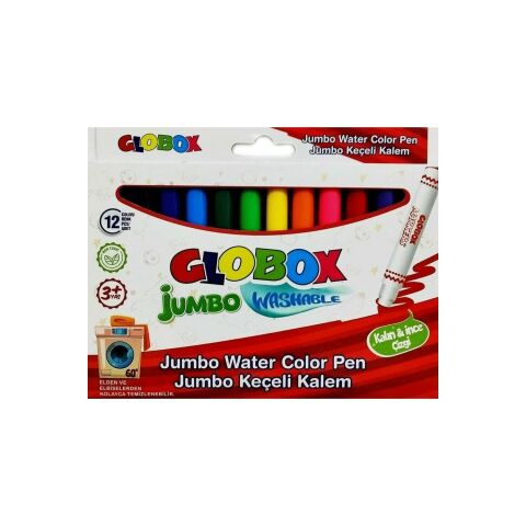 Globox 3379 12 Renk Jumbo Yıkanabilir Keçeli Kalem