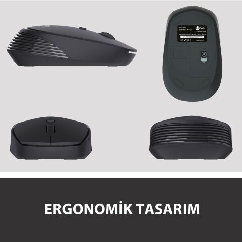 Lenovo Lecoo WS202 1200 DPI 4 Tuşlu Kablosuz Sessiz Mouse - Siyah