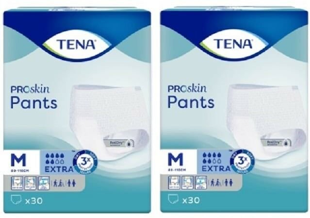 Tena Proskin Pants Ekstra 6 damla Emici Külot Orta Boy Medium 30'lu 2 paket / 60 adet