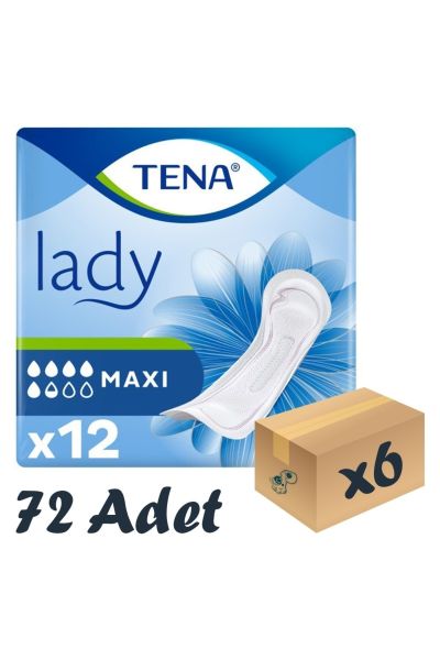 Tena Lady Maxi Kadın Mesane Pedi 5,5 damla 12'li 6 paket / 72 Adet