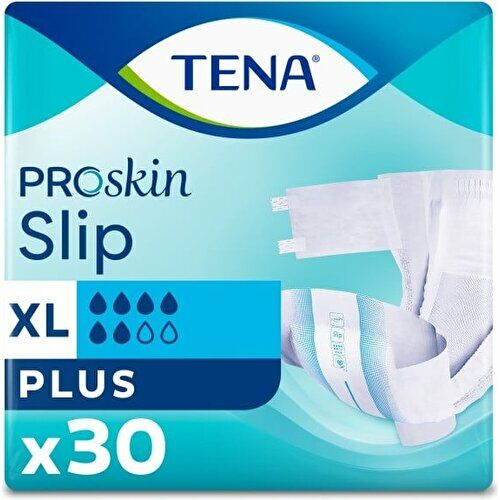 Tena Proskin Slip Plus 6 damla Ekstra Büyük Boy Xlarge Belbantlı Hasta Bezi 30'lu 3 paket / 90 adet