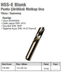 Punta çürütücü hss-e blank  matkap ucu 10x88mm 1 ad.