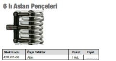 6' aslan pençesi çektirme tarağı