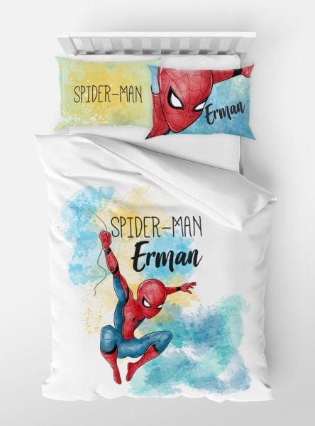 Kişiye Özel Tek Kişilik Nevresim Spider Man