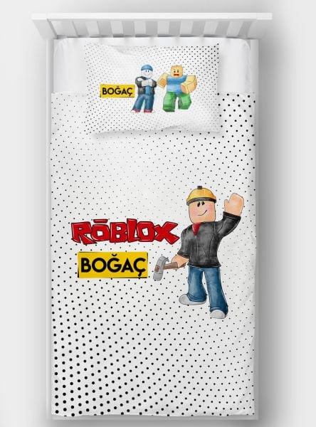 Kişiye Özel Tek Kişilik Yatak Örtüsü Roblox