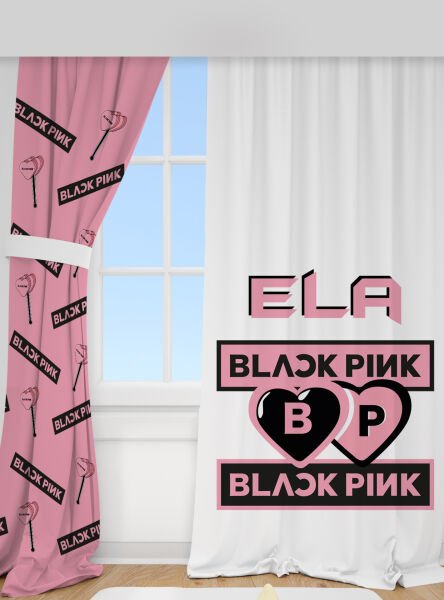 Kişiye Özel Baskılı Fon Perde Blackpink