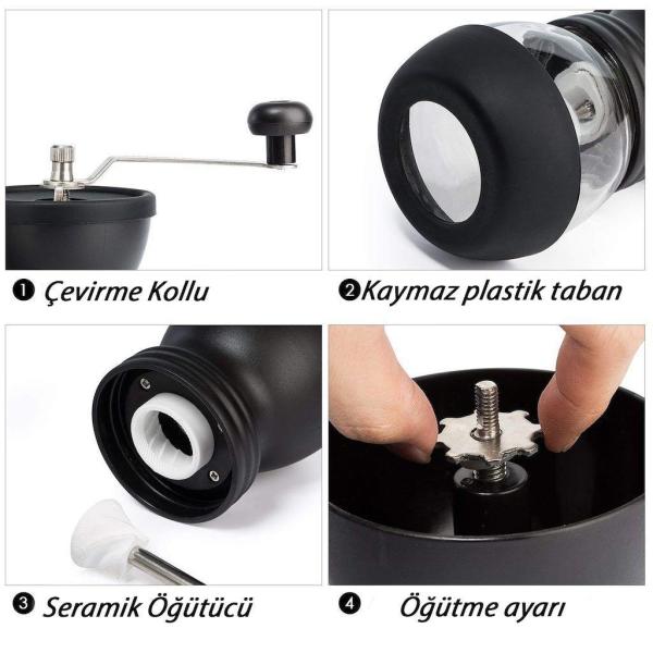 Black Goat Seramik Kahve Değirmeni - Manual Ceramic Grinder (For Chemex, V60, French Press)