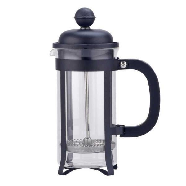 French Press - Kahve ve Bitki Çayı Demleme Ekipmanı (Siyah - METAL-350 ml)