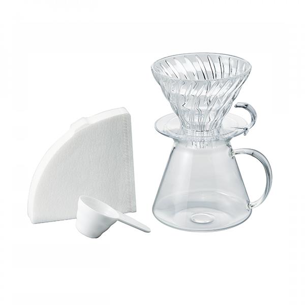 Hario Simply V60 Glass Brewing Kit - Hario Simply V60 Cam Demleme Seti