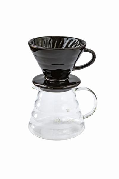 Kahvehanem V60 02 Kahve Demleme Tanışma Seti  - Siyah (Dripper + 600 ml Kahve Sürahisi)