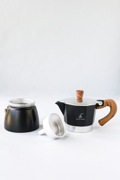 Black Goat 3 Cup Moka Pot -  Siyah