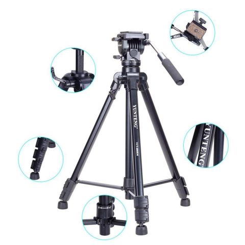 Yunteng VCT-880 Profesyonel Tripod Hidrolik Kafa