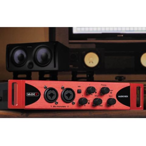 Midex Mx-Audio Box +48V Stüdyo Ses Kartı 2 Girişli