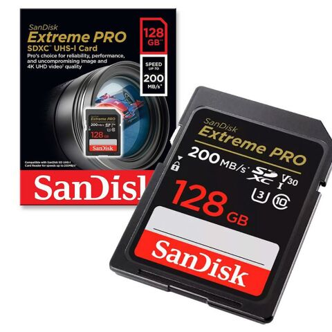 Sandisk Extreme Pro 128gb 200mb/s SDXC Hafıza Kart