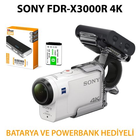 Sony FDR-X3000R 4K Aksiyon Kamera Batarya Powerbank + AKA-FGP1