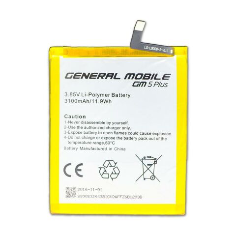 General Mobile GM5 Plus Batarya Orjinal