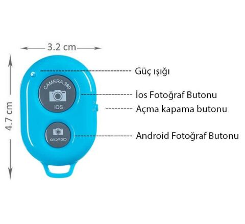 Sanger SG-R01 Telefon Bluetooth Kumanda Mavi