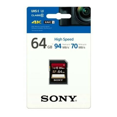 Sony 64GB 94mb/s SDXC Class 10 U3 4K Hafıza Kartı