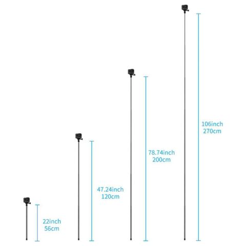 Telesin Ultra Uzun Karbon Fiber Monopod 270cm