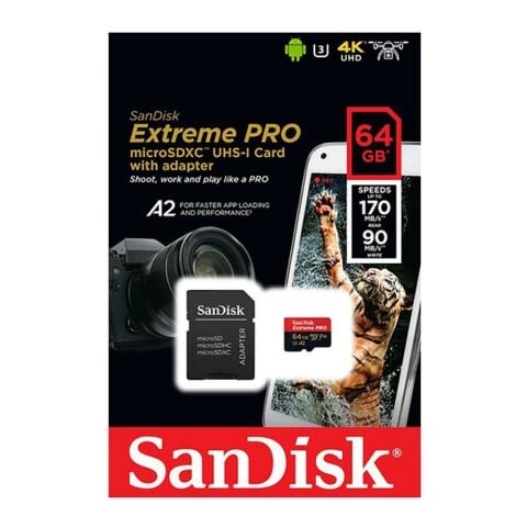 Sandisk Extreme Pro 64GB 170mb/s MicroSDXC Hafıza