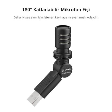 Boya BY-M100UA Kompakt USB Bilgisayar Mikrofonu