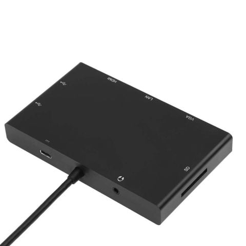 S-1600 Type-c 8in1 HDMI VGA USB LAN SD TYPE-C Audi