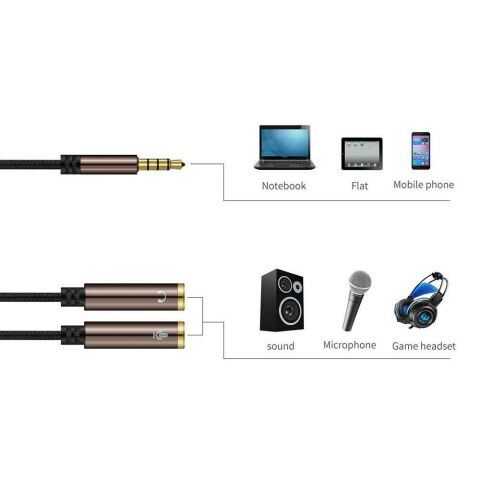 Mikrofon ve Kulaklık Ayırıcı Kablo Yüksek Kalite