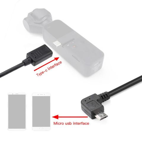 Dji Osmo Pocket Type-c to Micro USB Uzatma Kablosu