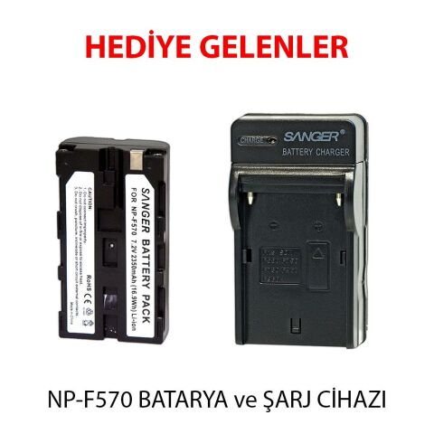 Sanger A7S 7'' 4K IPS Kamera Monitörü + F570 Batarya + Şarj