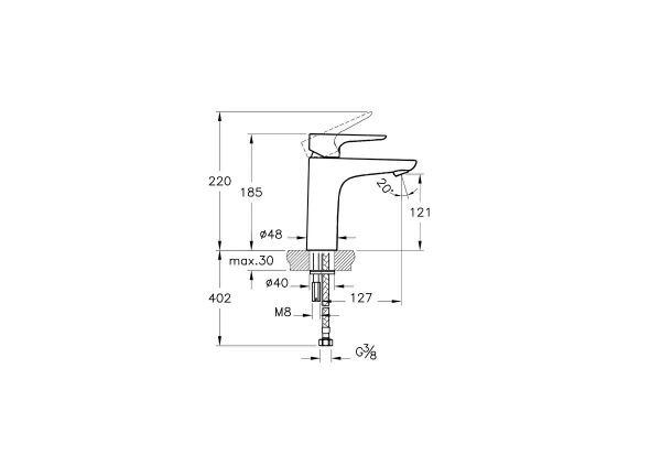 Artema X Line Lavabo Bataryası, Krom