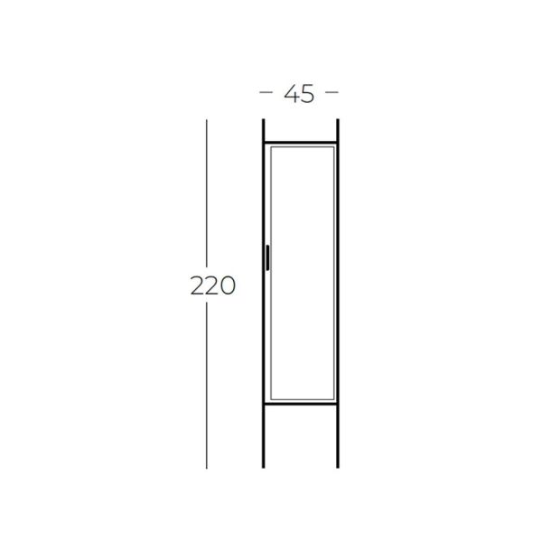 Belinza Set-10 40 cm Boy Dolabı Mat Siyah